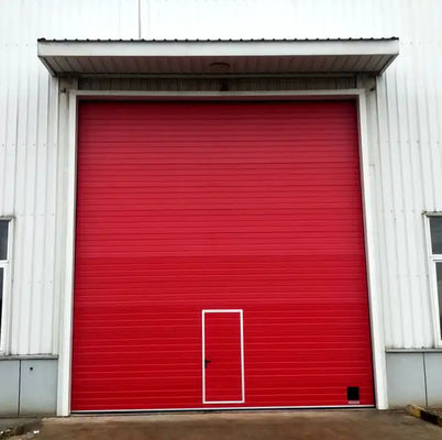 Steel Overhead Sectional Door With Safety Edge Weather Sealed Panels Noise Reduction / Photocell