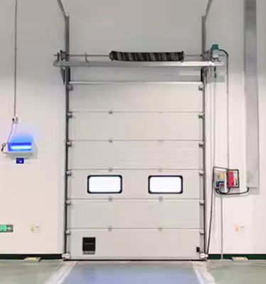 Weather Sealed White Sectional Door With Security Lock Automated Safety