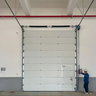 Weather Sealed White Sectional Door With Security Lock Automated Safety