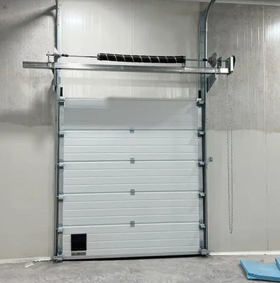 Weather Sealed White Sectional Door With Security Lock Automated Safety