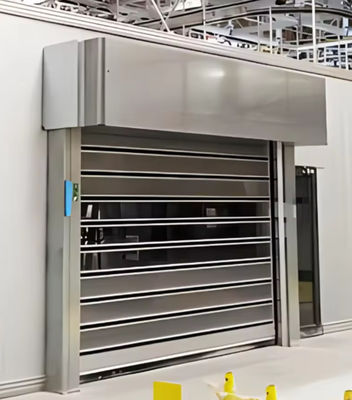 Aluminum Alloy 0.8m/s Closing Speed Metal Fast Overhead High Speed Rolling Door