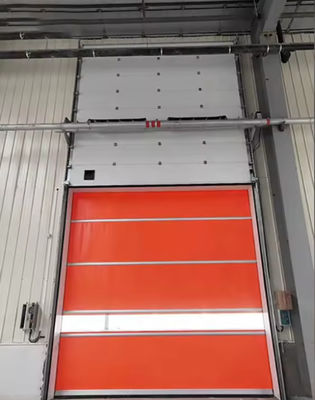 Steel Insulated Sectional Doors With Polyurethane Foam Insulation And Customizable Colors Industrial Automatic Overhead