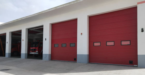 Insulated Steel Sectional Doors With Polyurethane Foam Insulation Vertical Lifting Sliding Metal Steel Sectional Door