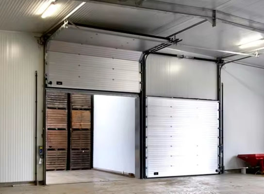 Insulated Steel Sectional Doors With Polyurethane Foam Insulation Vertical Lifting Sliding Metal Steel Sectional Door