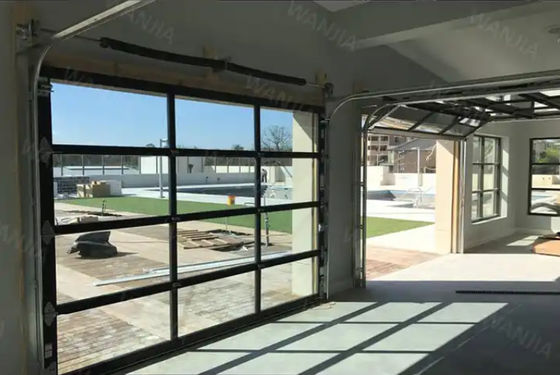 Manual Or Automatic Water Tightness Class 3 Transparent Garage Door Glass Sectional Garage Door Custom
