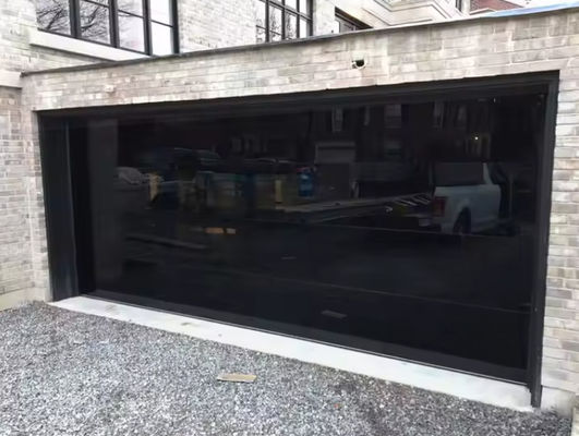 Manual Or Automatic Water Tightness Class 3 Transparent Garage Door Glass Sectional Garage Door Custom