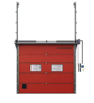 Industrial Automatic Lifting White Noise Reducing Overhead Sectional Door With Lockable Handle And Wind Resistant Design