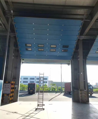 Industrial Automatic Lifting White Noise Reducing Overhead Sectional Door With Lockable Handle And Wind Resistant Design