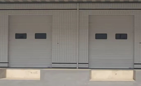 White Polyurethane Foam Insulated Sectional Doors with Aluminum Threshold Wholesale Good price Automatic