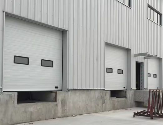 White Polyurethane Foam Insulated Sectional Doors with Aluminum Threshold Wholesale Good price Automatic
