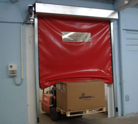 Heavy Duty Steel Structure Rapid Roller Zipper Doors with Thermal Insulation Automatic PVC Fabric Flexible