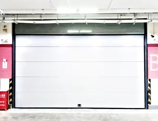 Steel Double Skinned Overhead Sectional Door With Lockable Handle Remote Control Vertical Overhead Garage Roll Door