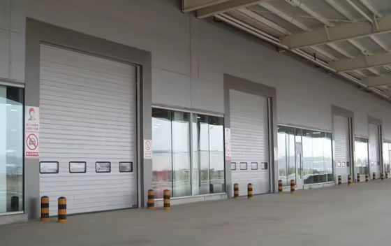 Steel Double Skinned Overhead Sectional Door With Lockable Handle Remote Control Vertical Overhead Garage Roll Door