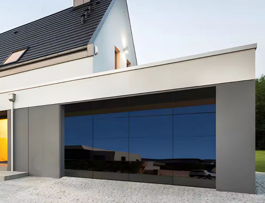 Safety Aluminum Sectional Door With Excellent Insulation Powder Coated Surface in White/Brown/Grey/Black