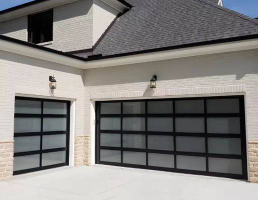 Safety Aluminum Sectional Door With Excellent Insulation Powder Coated Surface in White/Brown/Grey/Black