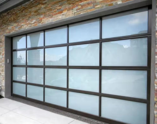 Safety Aluminum Sectional Door With Excellent Insulation Powder Coated Surface in White/Brown/Grey/Black