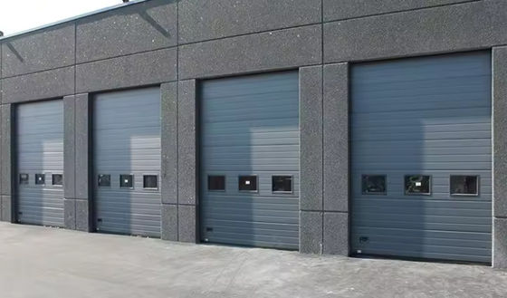 Steel Insulated Sectional Doors with Polyurethane Foam Insulation For Garage beautiful style Security