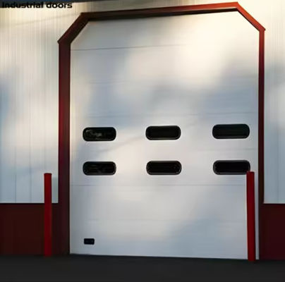 Powder Coated Steel Insulated Sectional Doors with Vinyl Brush Weatherstripping Insulated Overhead