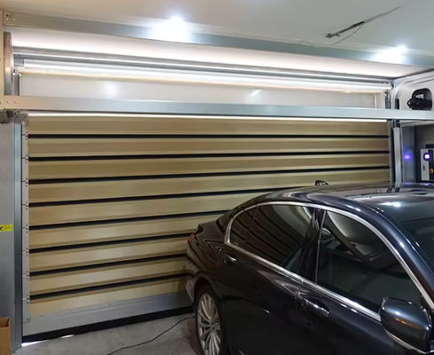 PLC Controlled Speed Spiral Door Aluminum Alloy Build 0.8m/s Opening Speed Metal Industrial Roll Up Door