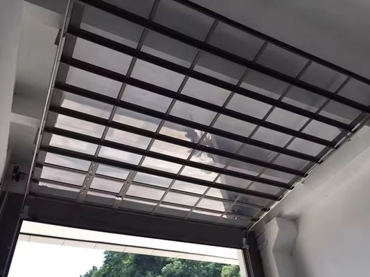Modern Aluminum Sectional Door in Various Colors with Double Glazing Glass 9x8 9x7 16x7 Modern overhead full view