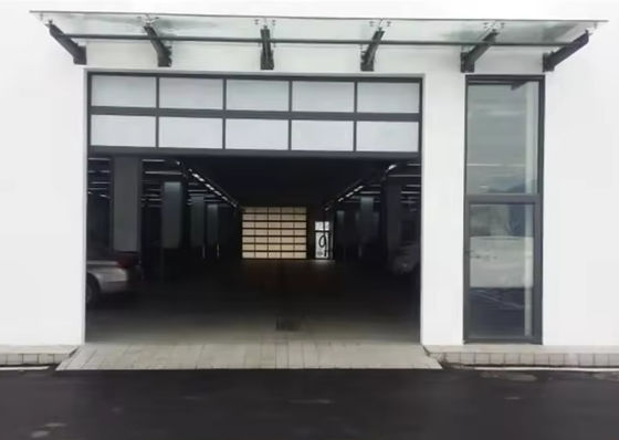 Modern Double Glazing Aluminum Sectional Door with Excellent Insulation Professional Manufacture Brown Color Glass Door