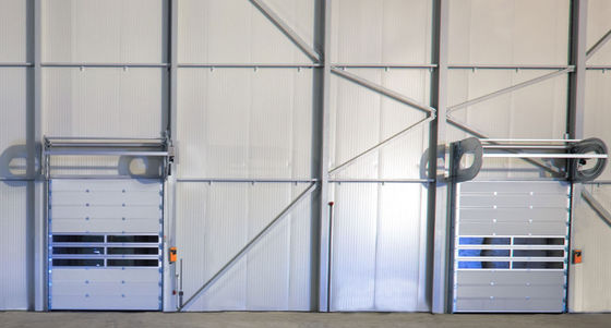 Steel Insulated Sectional Doors Hinges / Locks Powder Coated Finish for Secure Home Entry Metal High-speed Rolling Door