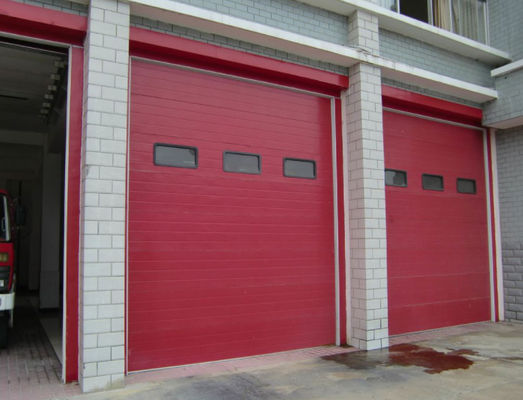 Gray Steel Insulated Sectional Commercial Garage Doors Industrial Vertical Lift Door