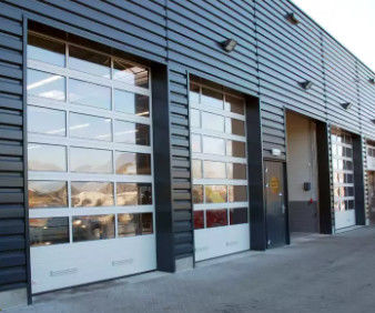 Automatic Electric Rolling Exterior Transparent Aluminum Alloy Sectional Garage Door With Double Glazing
