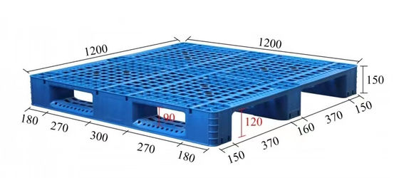 Reusable 4T Static 1T Rack Loadable 2 way Entry Stackable Hygienic Smooth Surface Plastic Pallet