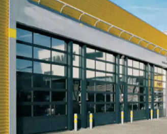 Water Tight Class 3 Sectional Garage Door Aluminum Alloy Black Powder Coating