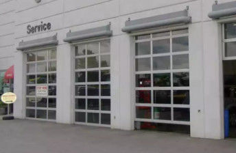 Modern Sectional Overhead Full View Sound Insulated Glass Sectional Aluminum Garage Door With Double Glazing