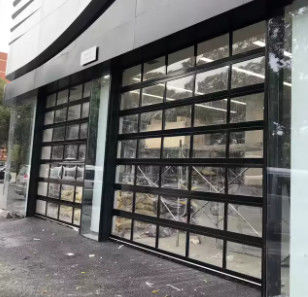 Modern Sectional Overhead Full View Sound Insulated Glass Sectional Aluminum Garage Door With Double Glazing