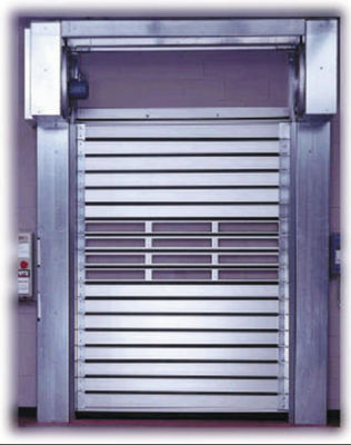 Temperature Control PLC Customized Motor High Speed Security Entrance Door