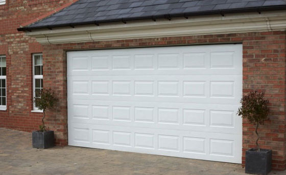 Wind Resistant White Powder Coated Insulated Steel Overhead Sectional Door