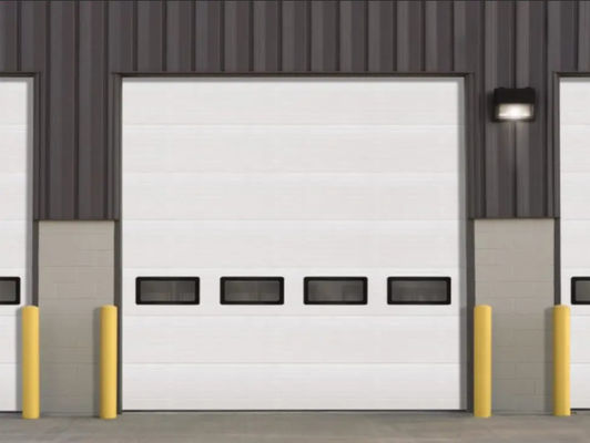 Commercial Insulated Garage Door With Polyurethane Foam And Weatherstripping