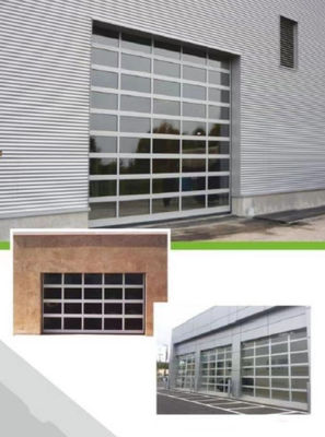 Glass Aluminum Sectional Garage Door With Insulation Custom Made Modern