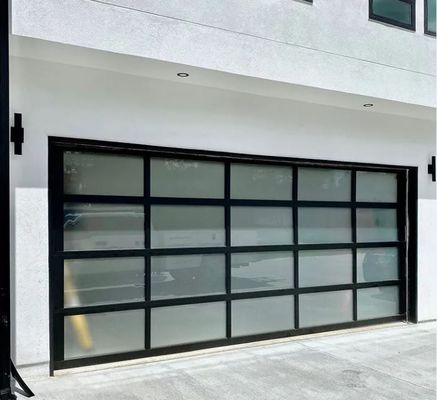 Automatic Electric Rolling Exterior Safety High Water Tightness Class 3 Transparent Garage Door Glass Sectional Garage Door