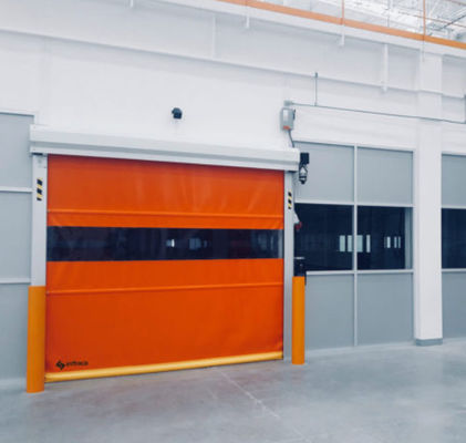 Industrial High Speed PVC Roll Up Rapid Shutter Door 304 Stainless Steel Material Low Maintenance Duty Steel Structure Design