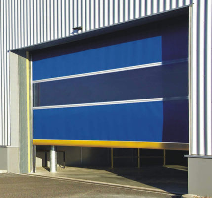 High Speed PVC Roll Up Rapid Shutter Door 304 Stainless Steel Material Manual Operation Insulation