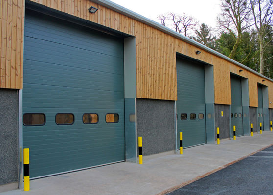 Commercial Sectional Overhead Doors With Weather Sealed Protection And Lockable Handle
