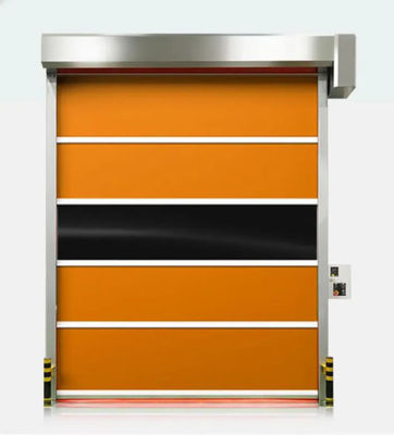Fabric Insulated Curtain High Speed PVC Roll Up Rapid Shutter Door 304 Stainless Steel Material Safety Weather Resistance
