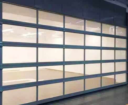 Modern Design Style Water Tightness Class 3 Transparent Glass Sectional Garage Door With Sound Insulation