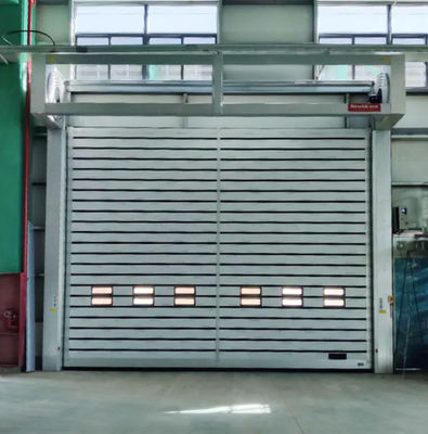 Fast Closing Rapid Insulated Safe Aluminum Transparent High Speed Spiral Door With 0.8m/s Closing Speed And 220V/50HZ Power Supply