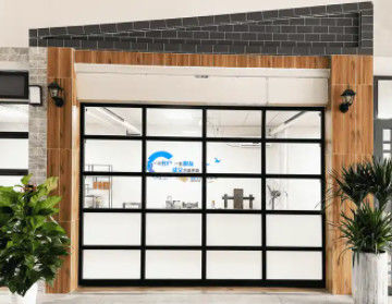 Water Tightness Class 3 Transparent Glass Sectional Garage Door Noise Free