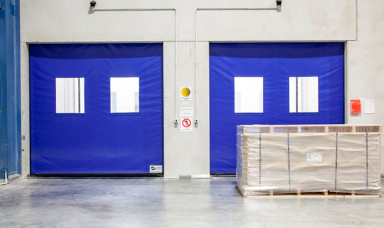 Weather Resistant High Speed PVC Roll Up Rapid Shutter Door 304 Stainless Steel Material Manual Automatic Operation
