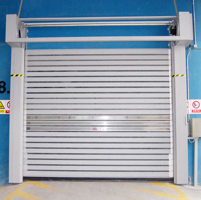 Aluminum Transparent High Speed Spiral Door Customized Safety Efficiency In Aluminum Alloy