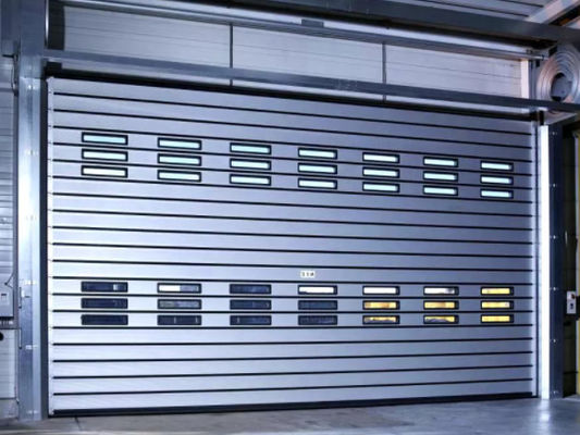 Aluminum Transparent High Speed Spiral Door Customized Safety Efficiency In Aluminum Alloy