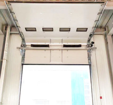 Wind Resistant Fire Station Industrial Sectional Doors Automatic Formed Technology Noise Reduction