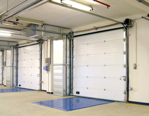 Powder Coated Sectional Overhead Door 50mm-80mm Thickness Insulated Sectional Garage Door Commercial