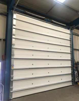 50mm-80mm Thickness Insulated Sectional Steel Doors Commercial With Optional Ventilation And Polyurethane Foam Insulation